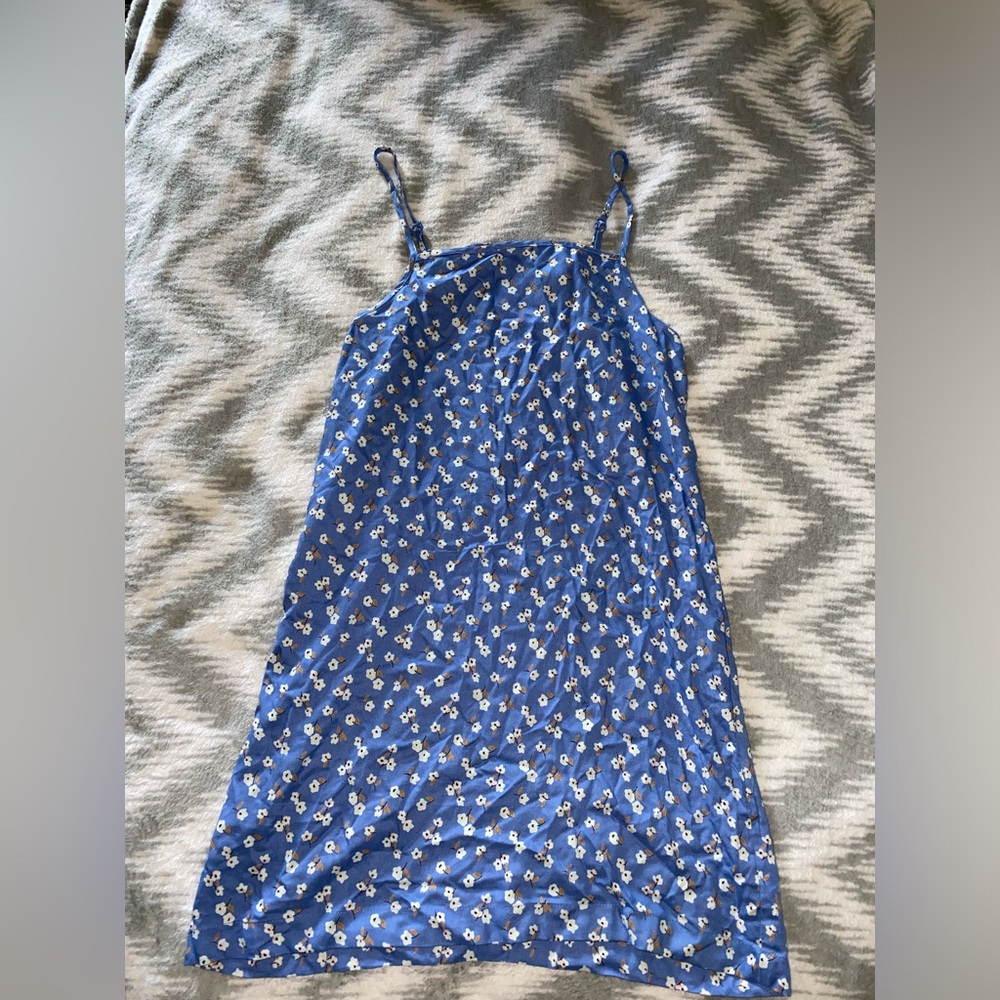 Tillys Women's Blue Floral Summer Dress Size S